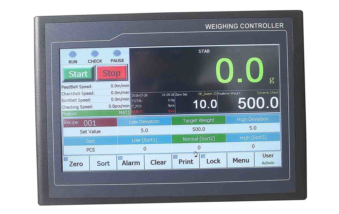 Regulador del indicador de la pesa de chequeo, regulador del indicador del peso de la pantalla táctil